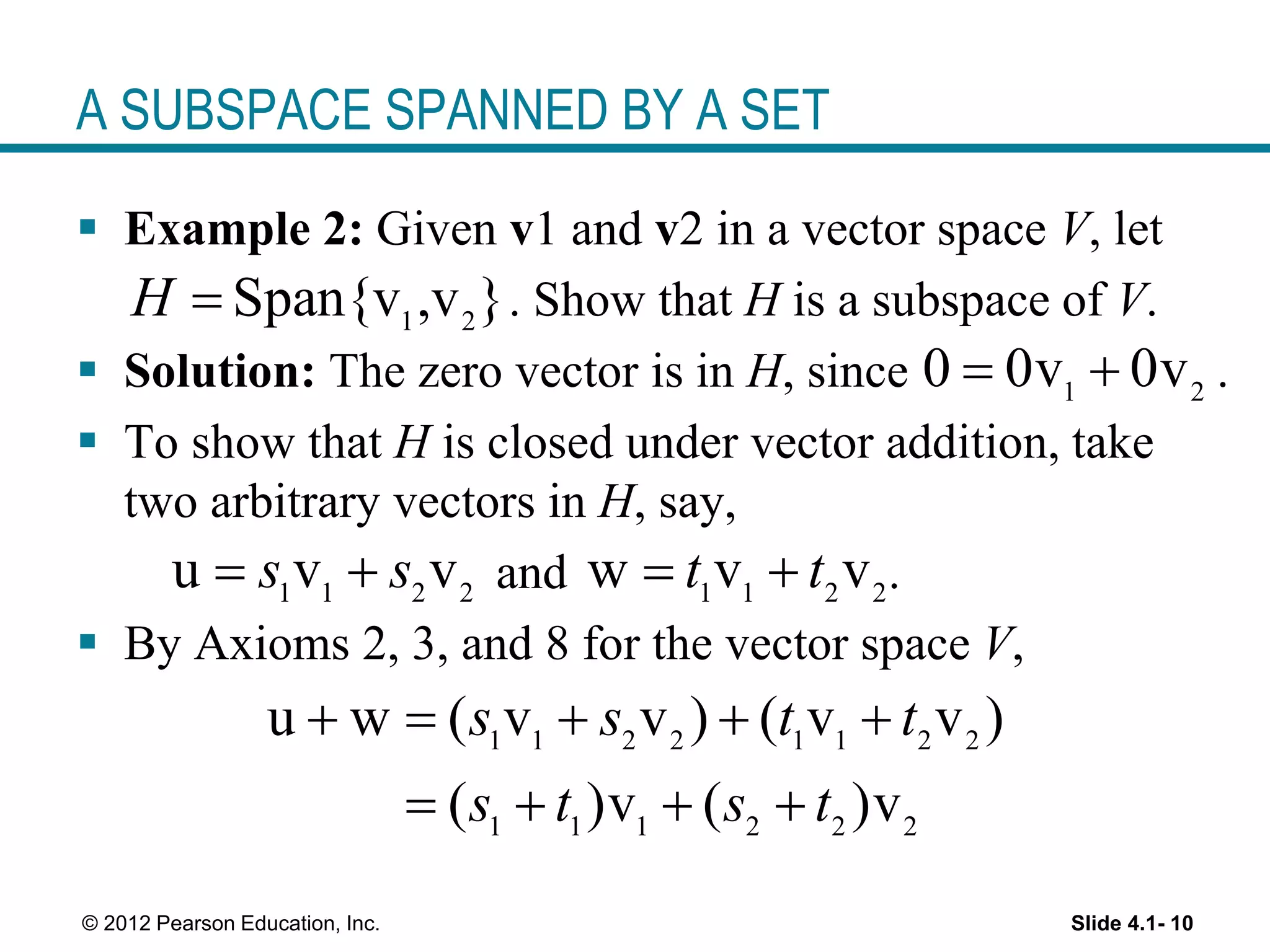 Vector space and subspace pptx