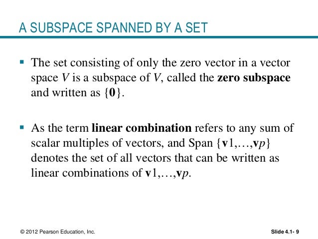 vector space and subspace