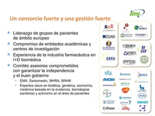 En España: ¡Conócenos!
Web:
http://www.patientsacademy.eu/in
Twitter:
@eupatients
@EUPATI_Esp
 
