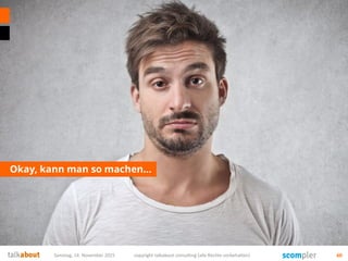Okay, kann man so machen…
Samstag, 14. November 2015 copyright talkabout consulting (alle Rechte vorbehalten) 60
 