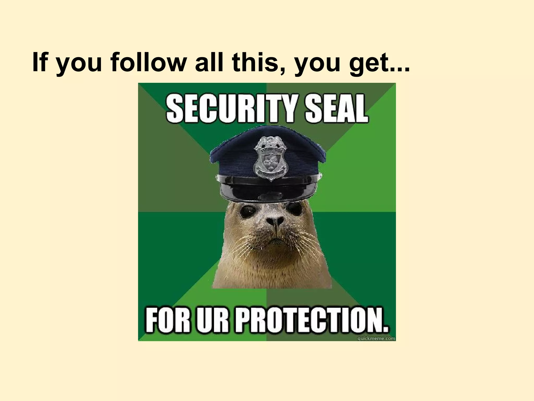 If you follow all this, you get...
 