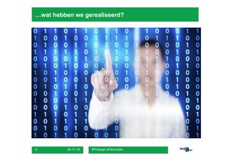 30-11-15 #Trotsop! eFacturatie5
…wat hebben we gerealiseerd?
 