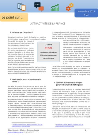 Direction des Affaires Economiques 1
jnormand@cgpme.fr - 01 47 62 73 30
L’ATTRACTIVITE DE LA FRANCE
1. Qu’est-ce que l’att...