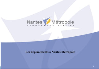 1 1
Les déplacements à Nantes Métropole
 