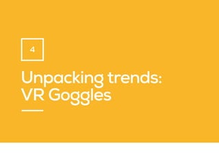 Unpacking trends:
VR Goggles
4
 