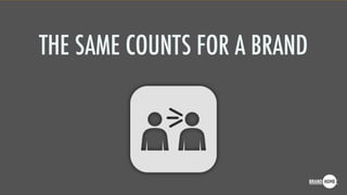 THE SAME COUNTS FOR A BRAND
 