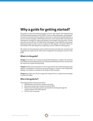 UN Sustainable Development Goals- Getting started guide for UN SDSN | PDF
