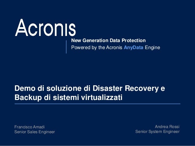 webinar netgear acronis netgear demo di soluzione di disaster re