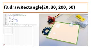 f3.drawRectangle(20, 30, 200, 50)
 