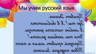 Мы учим русский язык
 