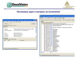 Постановка задач и контроль их исполнения
 