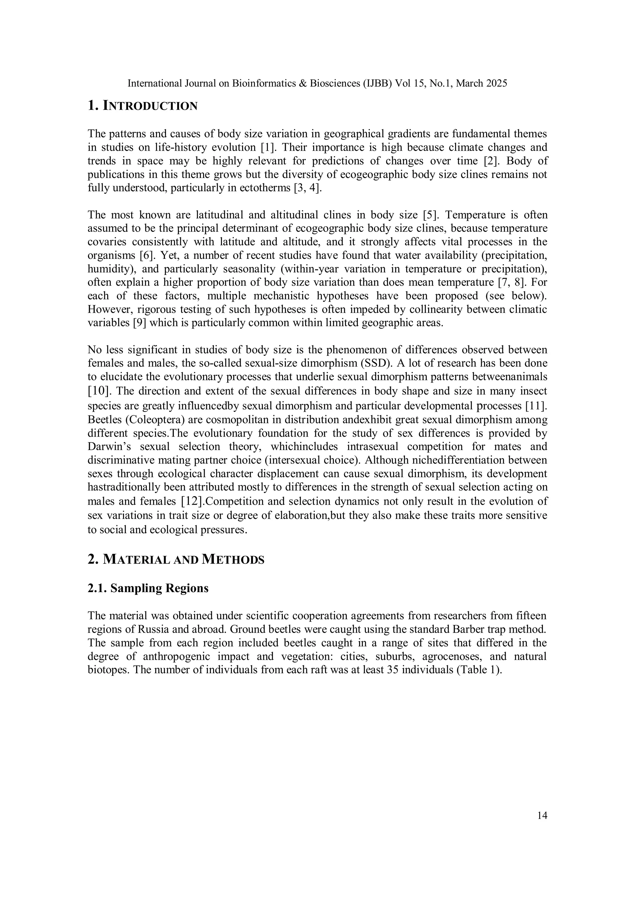 Impact of Latitude on Sexual Size Dimorphism in Ground Beetle Poecilus ...