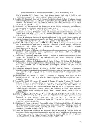 A SYSTEMATIC REVIEW OF FACTORS INFLUENCING CONTRACEPTIVE COMPLIANCE OF ...