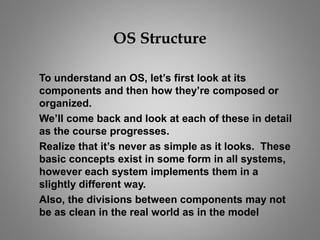 OS Components and Structure | PPT