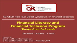 Kusumaningtuti Soetiono: Financial literacy in Indonesia - NZ OECD Global Symposium