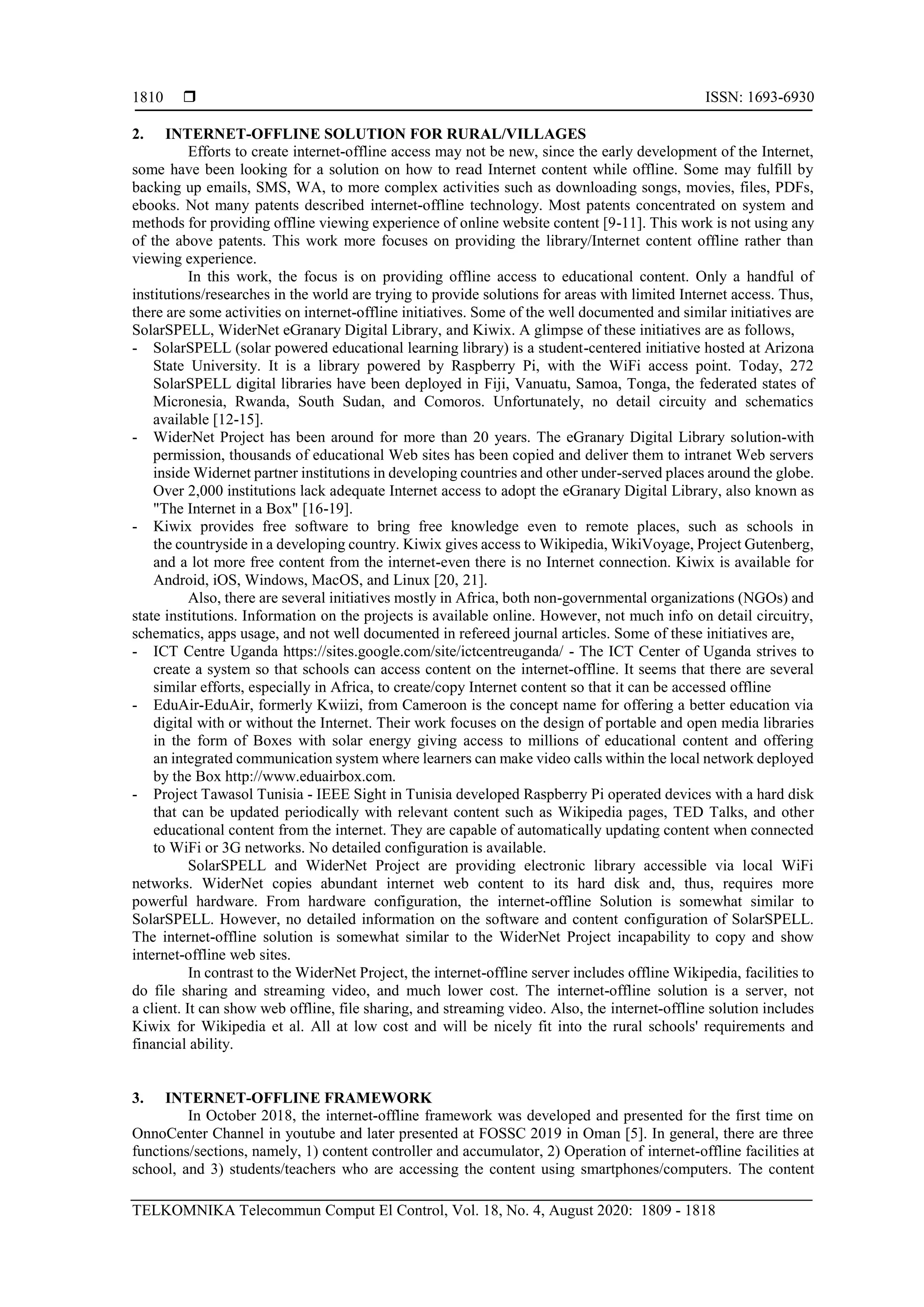 Internet-offline solution: detail description and benchmarking | PDF