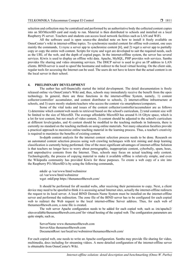 Internet-offline solution: detail description and benchmarking | PDF