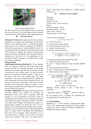 Press Machine Pdf Paper on Design and Analysis of Wheel set assembly & Disassembly ...