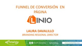 FUNNEL DE CONVERSIÓN EN
PÁGINA
LAURA DAVALILLO
BRANDING REGIONAL DIRECTOR
 