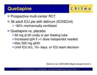Multiple Center Rcts Patients Gone Wild: Agitation and Delirium in the ICU | PDF
