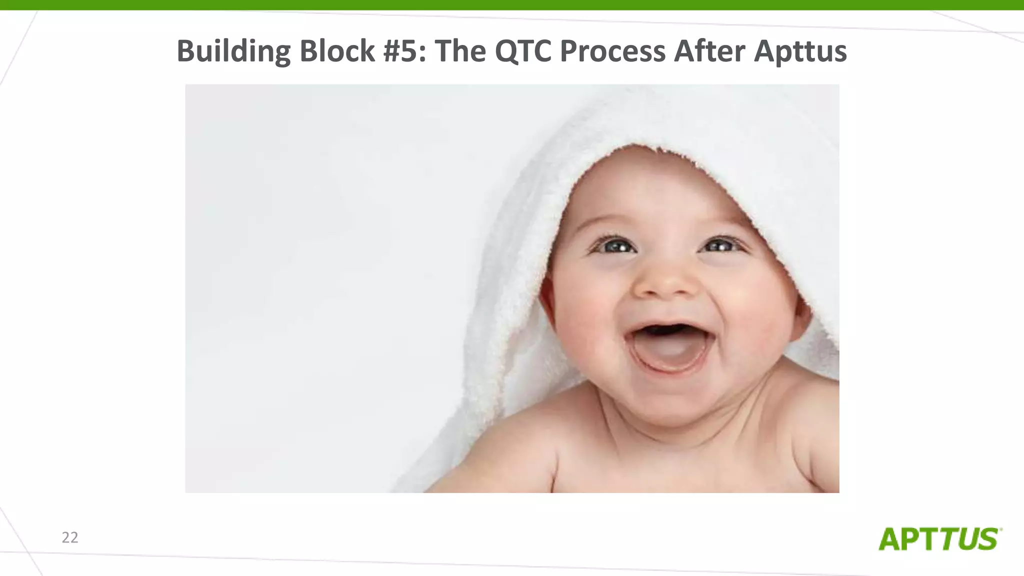Building Block #5: The QTC Process After Apttus
22
 