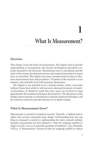 Measurement Error and Research Design 1st Edition Madhu Viswanathan | PDF