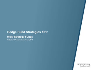 Hedge Fund Strategies 101:
Multi-Strategy Funds
Hedge Fund Fundamentals | January 2015
 