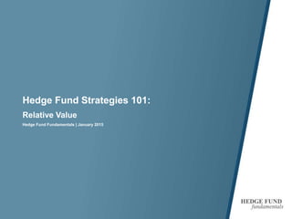 Hedge Fund Strategies 101:
Relative Value
Hedge Fund Fundamentals | January 2015
 
