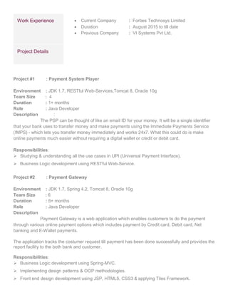 Java Developer 2.2 years experiernce | PDF