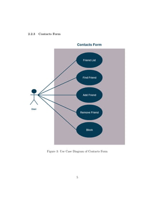 2.2.3 Contacts Form
Figure 3: Use Case Diagram of Contacts Form
5
 