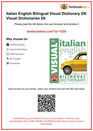 Italian English Bilingual Visual Dictionary by DK with Instant Download ...