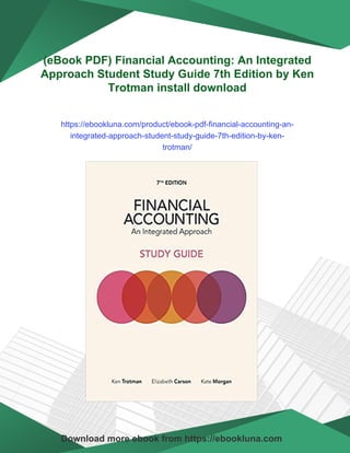 (eBook PDF) Financial Accounting: An Integrated Approach Student Study ...