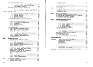 SISTtrM WAI(TU ATOM
3.4. I UTC (Uniuersal Time Coordinatedl
3.4.2 Hubungan Sistem Waktu Atom dengan
Sistem Waktu Lainnya
PENANGGALAN JULTAN (JULTAN DATE) ....... ........
3.5.1 Transformasi Waktu Sipil ke Waktu Julian ...
3.5.2 Transformasi Waktu Julian ke Sipil
BAB 4 SISTEM OR8IT........
4.T PERGERAKAN SATELIT MENGELILINGI BUMI .........
4.1.1 Hukum Kepler I.................
4.1.2 Hukum Kepler IL...............
4.1.3 Hukum Kepler III ...............
4.1.4 Hukum-hukum Newton
4.2 ELEMEN KEPLERIAN DARI ORBIT SATELIT
4.3 SISTEM KOORDINAT ORBITAL
4.4 JENIS-JENIS ORBIT SATELIT
4.4.1 Orbit Prograde dan Retrograde
4.4.2 Orbit Polar
4.4.3 Orbit Geostationer
4.4.4 Orbit Sun-Synchronous
4.5 JEJAK SATELIT.....
4.6 PERTURBASI PERGERAKAN SATELIT.......................
4.6.1 Efek Ketidaksimetrisan Bumi .........
4.6.2 Gaya Gravitasi Bulan dan Matahari..............
4.6.3 Pasang Surut Bumi dan Laut
4.6.4 Atmospheic Drag ...........
4.6.5 Tekanan Radiasi Matahari
4.6.6 Gaya-gaya Perturbasi Lainnya
4.7 PENENTUAN ORBIT
BAB 5 PROPAGASI SINYAL....
5.1 GELOMBANG ELEKTROMAGNETIK
5.2 ATMOSFER BUMI DAN KARAKTERISTIKNYA
5.3 PROPAGASI GELOMBANG ...............
' 5.3.1 Medium Dispersif
5.3.2 Kecepatan Fase dan Kecepatan Group
5.3.3 Interaksi Energi
5.4 PROPAGASI SINYAL DALAM IONOSFER
5.4.1 Efek Ionosfer pada Jarak Ukuran
5.4.2 Variasi Efek Ionosfer ................
5.5 PROPAGASI SINYAL DALAM TROPOSFER ...............
5.6 MODEL KOREI(SI TROPOSFER................
5.6.1 Model Hopfield
5.6.2 Model Saastamoinen ..............
5.6.3 Model Black.........
5.6.4 Fungsi-fungsi Pemetaan
60
62
63
65
65
66
67
68
68
70
70
/J
75
78
3.4
3.5
81
81
81
82
83
85
87
89
90
90
91
94
95
96
99
99
t02
105
105
106
t07
109
109
11
16
L7
18
19
r20
r2t
BAB 6
viii
SISTEM SLR DAN LLR............
6.1 PRINSIP KERJA SISTEM SLR...........,
r25
t26
1296.2 SISTEM-SISTEM SLR
lx
(1..)
6.4
6.5
6.6
AI)I,I I(NSI SI,R
SIS'TEM LLR..
GEOMETRI PENGAMATAN LLR
APLIKASI LLR
I t.l
I l'l
l,tl
l4r|
145
i45
148
150
BAB 7 SISTEM VLBI ...,.....
7.I PRINSIP DASAR VLBI ..........
7.2 SISTEM VLBI...........
7.3 APLIKASI VLBI ..........
BAB 8 SATELIT ALTIMETRI................. 757
8.1 PRINSIP DASAR SATELIT ALTIMETRI 157
8.2 GEOMETRI PENGAMATAN SATELIT ALTIMETRI ...... i58
8.3 MISI-MISI SATELIT ALTIMETRI 161
8.4 APLIKASI SATELIT ALTIMETRI 164
BAB 9 SISTEM SATELIT NAVIGASI.. 777
9.1 SEGMEN SATELIT 772
9.1.1 Satelit Blok I 173
9.1.2 Satelit Blok II dan IIA 773
9. i.3 Satelit Blok IIR 776
9.1.4 Satelit Blok IIF...... .. l7B
9.1.5 KonfigurasiOrbit.......... 778
9.2 SEGMEN SISTEM KONTROL 180
9.3 SEGMEN PENGGUNA 183
9.3.1 Klasifikasi Receiver GPS ........... 183
9.3.2 Antena GPS ........... 190
9.4 SISTEM WAKTU SATELIT DAN GPS I9I
9.5 KEMAMPUAN GPS 792
9.6 KONDISI PASAR GPS ........... 193
9.7 GLONASS, SATELIT NAVIGASI RUSIA 194
DAFTAR PUSTAKA .................. 199
Lampiran I TRANSFORMASI l){,Y,Zl KE (q,l",h) 2O9
I. 1 Metode Iterasi Sederhana 2lO
1.2 Metode Paul .,........ 2ll
I.3 Metode Bowring..... 212
1.4 Metode O2one.................. .. 212
I.5 Metode Borkowski 213
1.6 Metode Lin & Wang 214
L7 Perbandingan Antarmetode........... 2I5
Lampiran II TRANSFORMASI 3D ANTARSISTEM (X,Y,Z! 217
 
