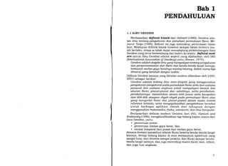 Bab 1
PENDAHULUAN
1.1 ILMU GEODESI
Berdasarkan deJl.nisi klasik dari Helmert (1880), Geodesi ada-
lah ilmu tentang pengukuran dan pemetaan permukaan Bumi. Me-
nurut Torge (1980), definisi ini juga mencakup permukaan dasar
laut. Meskipun definisi klasik tersebut sampai batas tertentu ma-
sih berlaku, tetapi ia tidak dapat menampung perkembangan ilmu
Geodesi yang terus berkembang dari waktu ke waktu . Definisi mod-
ern untuk ilmu Geodesi adalah seperti yang dijabarkan oleh IAG
(International Association of Geodesg/ yaitu fRinner, l979lz
Geodesi adalah disiplin ilmu A ang mempelajai tentang pengukuran
dan perepresentasian dai Bumi dan benda-benda langit lainnga,
termasuk medan gaga beratnga masing-masing, dalam ntang tiga
dimensi gang berubah dengan utakfit.
Definisi Geodesi lainnya yang bersifat modern diberikan oleh IOSU,
20011 sebagai berikut:
Geodesi qdalah bidang ilmu inter-disiplin Aang menggunakqn
p engukuran-p engukuran p ada p ennukaan Bumi s erta dai ta ahana
pesawat dan wahana angkasa unfitk mempelajari bentuk dan
ukuran Bumi, planet-planet dan satelitnga, serta pentbahan-
perubahannAa; menenfitkan secara teliti posisi serta kecepatan
dai titik-titik ataupun obgek-obgek pada permukaan Bumi atau
gang mengorbit Bumi daru planet-planet dalam suatu sistem
referensi tertentu; serta mengaplikasikan pengetahuan tersebut
untuk berbagai aplikasi ilmiah dan rekaAasa dengan
menggunakan matematika, fisika, astronomi, dqn ilmu komputer.
Berdasarkan definisi modern Geodesi dari IAG, Vanicek and
Krakiutsky (1986), mengklasifikasikan tiga bidang kajian utama dari
ilmu Geodesi, yaitu:
. penentuan posisi,
. penentuan medan gaya berat, dan
. variasi temporal dari posisi dan medan gaya berat;
dimana domain spasialnya adalah Bumi beserta benda-benda langit
lainnya. Setiap bidang kajian di atas mempunyai spektrum yang
sangat luas, dari teoretis sampai praktis, dari Bumi sampai benda-
benda langit lainnya, dan juga mencakup matra darat, laut, udara,
dan juga luar angkasa.
 