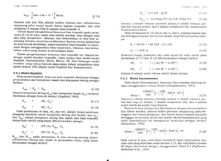 A -A
dt op = j {n(s}-tl.ds = l0-b. I N(s).ds.-RR,
dimana n(s) dan N(s) adalah indeks refraksi dan refraktivitas
sepanjang jalur sinyal satelit dalam lapisan troposfer, dari titik
pengamat R sampai titik di lapisan atas troposfer A.
Untuk dapat mengestimasi besarnya bias troposfer pada persa-
maan (5.15) di atas, maka nilai indeks refraksi, atau denga, kata
lain nilai temperatur, tekanan, dan kelembaban di titik-titit se-
panjang lintasan sinyal harus diketahui. Karena secara praktis hal
ini sulit untuk direalisasi, maka umumnya bias troposrei ini diesti-
masi dengan menggunakan data temperatur, tekanan, dan kelem_
baban udara yang diukur di permukaan bumi.
Dalam pengestimasian besarnya bias troposfer ini, dikenal be-
berapa model standar troposfer, yaitu antara lain model-model
Hopfield, Saastamoinen, Black, Marini, dll. Dari beberapa model
tersebut yang cukup banyak digunakan dalam pengolairan data
satelit seperti GPS adalah model Hopfield dan Saastamoinen.
5.6.1 Model Hopfield
Pada model Hopfield, besarnya bias troposfer diestimasi sebagai
penjumlahan dari komponen basah dan komponen kering sebagai
berikut:
l'ro1ttulrt:,r iirrtt1rtl I Itt
N,r,,.,, : (77,64) (p/T)
N,u,,,,, = - (12,96)(elT) + (3,718.10s)(e/T'?)
dimana p adalah tekanan atmosfer (mbar), e adalah tekanan par-
sial dari uap air (mbar), dan T adalah temperatur ('K), kesemlranya
di permukaan Bumi.
Pada persamaan (5" 19) dan (5.20), h. dan h.,masing-masing ada-
lah ketinggian lapisan kering dan basah yang cliformulasikan seba-
gai:
I I tt (ieorlt:si SateLtt
d,.oo=doo*d-.t
[s.1s)
(s.16)
(s.17)
(s.18)
(s.1e)
(s.20)
(1r.2 l)
(s.2'21
h,, = 40136 + 148,72(T - 273,16lr
h = 11000 m
Besarnya fungsi pemetaan dari arah zenith ke arah satelit pada
persamaan (5.17) dan (5.18) diformulasikan sebagai berikut:
(s.23)
(s.241
(s.2s)
(s.26)
m{,
mf
1 / [ sin (E'?+ 6,25)os]
1/ [sin(E2+2,25)os]
dimana E adalah sudut elevasi satelit dalam derajat.
5.6.2 Model Saastamoinen
Pada model Saastamoinen, besarnya bias troposfer dihitung de-
ngan menggunakan rumus berikut lSaastamoinen, 1973]
dimana komponen kering (du*) dari komponen basah (d*",) tersebut
diestimasi dengan formula Giit<ut [Hopfietd., 1969|
d.ory mf.. d. 'o dry
d*., = mf.. d*",,
(s.27)
dimana p adalah tekanan atmosfer (mbar), e adalah tekanan par-
sial dari uap air (mbar), T adalah temperatur ("K), dan z adalakt
sudut zenit}r ke satelit yang diamati.
Rumus di atas selanjutnya diperbaharui dengan menambahkan
dua faktor koreksi, dimana faktor pertama bergantung pada ke-
tinggian dari lokasi pengamat, dan faktor kedua bergantung pada
ketinggian serta sudut zenith dari satelit. Model Saastamoinen yang
telah diperbaharui ini mempunyai formulasi sebagai berikut
lBauersima, 19831:
0,002277 ) p .l 12y*
o,os'l.e _ r"n, , I
dtrop= cosz I  t ) I
0.002277 {
dtrop= cos, 1t.(ff+o,os)e*B.tan2,|.0*
Pada persamaan di atas, mfn dan m{ adalah fungsi pemetaan
(mapping functionl untuk komponen t<eiing dan baihi dan d.,o,
9"1 d*",' adalah komponen kering dan basah dari bias troposijr
dalam arah zenith yang dapat diformulasikan sebagai:
d."dry
dz-
(10'6/5). Noo,o. ho
(106/5). N . h, wet.o w
Nur,"-d3l N*.,,,o P?dd persamaan di atas masing-masing adalah
r-efrakti'itas kering dan trasah di permukaan birmi, yaig dapat
dinyatakan sebagai berikut:
[s.28)
Pada rumus di atas, nilai faktor koreksi B dapat diinterpolasi dari
nilai-nilai yang diberikan pada Gambar 5. 16, dan nilai faktor koreksi
6R dapat ditentukan dengan menggunakan Tabel 5.4 lHoffirunn-
Wellenhof et al., 19971.
 