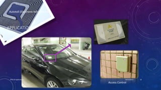 APPLICATIONS
Autotoll (Electronic toll collection)
Access Control
10/15/2015RFID & Applications 10
 