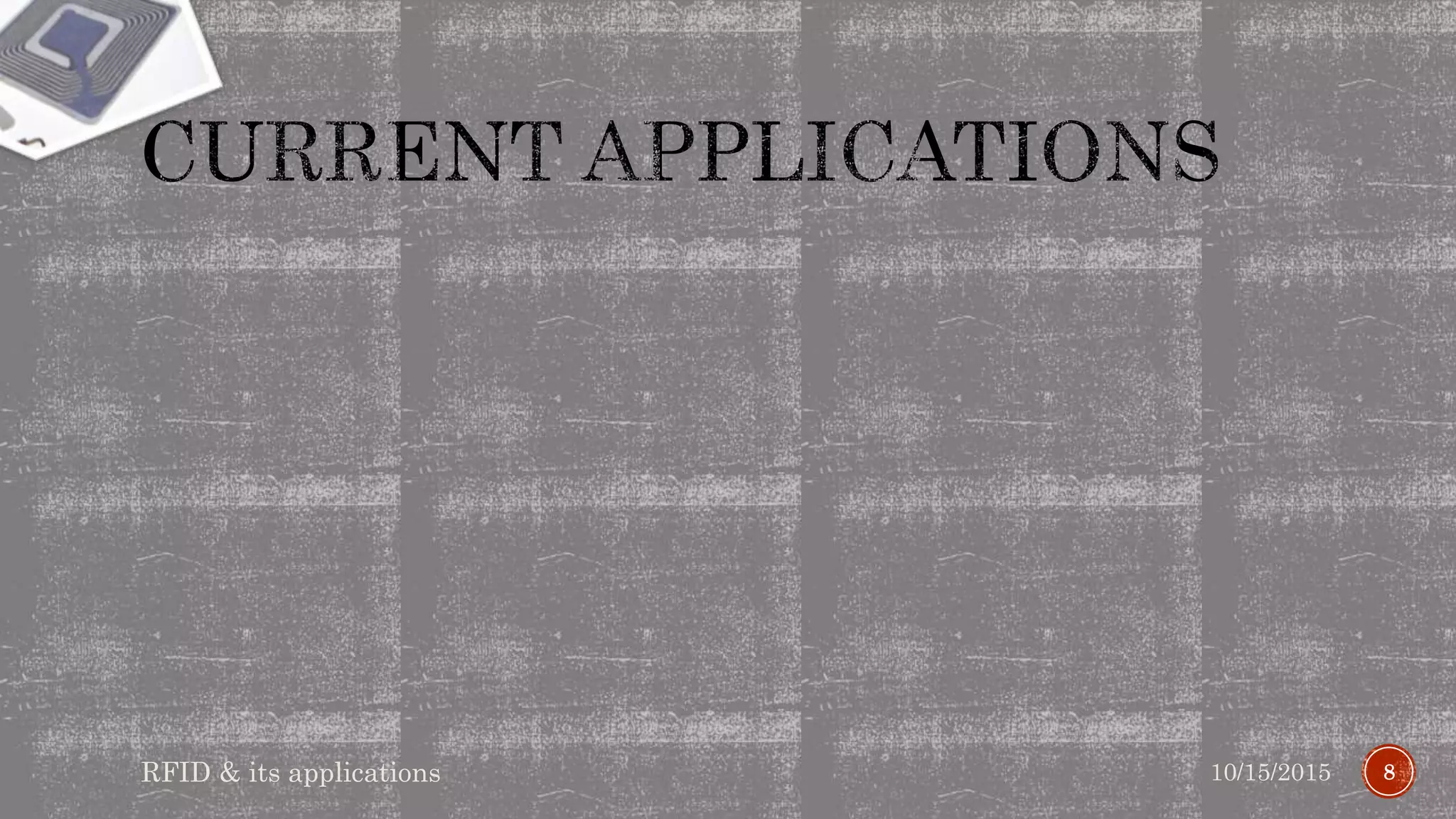 810/15/2015RFID & its applications
 