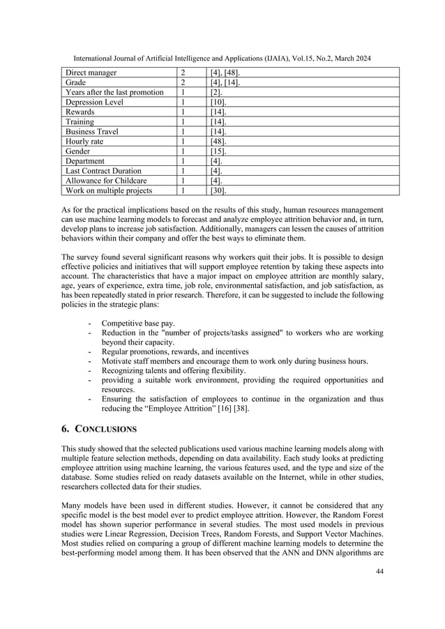 EMPLOYEE ATTRITION PREDICTION USING MACHINE LEARNING MODELS: A REVIEW ...