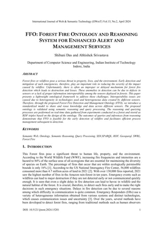 FFO: Forest Fire Ontology and Reasoning System for Enhanced Alert and ...