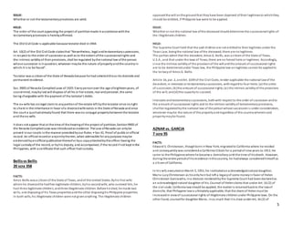 5
ISSUE:
Whether or not the testamentaryprovisions are valid.
HELD:
The order of the court approving the project of partitionmade inaccordance withthe
testamentaryprovisions is herebyaffirmed.
The Old Civil Code is applicable because testator died in1944.
Art. 10(2) of the Old Civil Code statesthat “Nevertheless, legal andtestamentarysuccessions,
in respect to the order of successionas well as to the extent ofthe successionalrights and
the intrinsic validityof their provisions, shall be regulated bythe national law ofthe person
whose succession is inquestion, whatever maybe the nature ofpropertyandthe countryin
which it is to be found”.
Testator was a citizenof the State of Nevada because he hadselectedthisas his domicile and
permanent residence.
Sec. 9905 of Nevada CompiledLaws of 1925:Every personover the age ofeighteenyears, of
soundmind, maybylast will dispose of all his or her estate, real andpersonal, the same
being chargeable with the payment of the testator’s debts.
The ex-wife has nolegal claim to anyportionof the estate left bythe testator since noright
to share in the inheritance in favor ofa divorcedwife exists in the State ofNevada andsince
the court a quohadalreadyfound that there wasno conjugal propertybetweenthe testator
and the ex-wife.
It does not appear that at the time of the hearingof the project of partition, Section9905 of
the Nevada CompiledLaws was introducedas evidence. The Law ofNevada can onlybe
proved inour courts inthe manner providedbyour Rules:• Sec 41. Proof of public or official
record:An official recordor anyentrytherein, when admissible for anypurpose maybe
evidencedbyanofficial publicationthereofor bya copyattestedbythe officer having the
legal custodyof the record, or byhis deputy, and accompanied, if the recordif not kept inthe
Philippines, with a certificate that such officer hadcustody.
Bellisvs Bellis
20 scra 358
FACTS:
Amos Bellis wasa citizenof the State of Texas, andof the United States. Byhis first wife
whom he divorcedhe hadfive legitimate children, byhis secondwife, who survived him, he
had three legitimate children, andthree illegitimate children. Before he died, he made two
wills, one disposingof his Texas propertiesandthe other disposinghis Philippine properties.
In both wills, his illegitimate children were not givenanything. The illegitimate children
opposedthe will onthe groundthat theyhave been deprived oftheir legitimesto whichthey
should be entitled, if Philippine law were to be applied.
ISSUE:
Whether or not the national law ofthe deceasedshoulddetermine the successionalrights of
the illegitimate children.
HELD:
The Supreme Court held that the said childrenare not entitledto their legitimes under the
Texas Law, beingthe national law ofthe deceased, there are nolegitimes.
The parties admit that the decedent, Amos G. Bellis, was a citizenof the State of Texas,
U.S.A., and that under the laws of Texas, there are no forced heirs or legitimes. Accordingly,
since the intrinsic validityof the provisionof the will andthe amount of successional rights
are to be determinedunder Texas law, the Philippine law onlegitimes cannot be appliedto
the testacyof Amos G. Bellis.
Article 16, par. 2, andArt. 1039 of the Civil Code, render applicable the nationallawof the
decedent, in intestate or testamentarysuccessions, withregardto four items:(a) the order
of succession;(b)the amount of successional rights;(e) the intrinsic validityof the provisions
of the will;and(d)the capacityto succeed.
Intestate andtestamentarysuccessions, bothwith respect to the order of succession andto
the amount of successional rights and to the intrinsic validityof testamentaryprovisions,
shallbe regulatedbythe national law of the personwhose successionis under consideration,
whatever maybe the nature of the propertyandregardless of the countrywhereinsaid
propertymaybe found.
AZNAR vs. GARCIA
7 scra 95
FACTS:
Edward S. Christensen, thoughborninNew York, migratedto California where he resided
and consequentlywas considereda California Citizenfor a periodof nine years to 1913. He
came to the Philippineswhere he became a domiciliaryuntil the time of hisdeath. However,
during the entire periodof hisresidence inthiscountry, he hadalways consideredhimself as
a citizenof California.
In his will, executedonMarch 5, 1951, he institutedanacknowledgednatural daughter,
Maria LucyChristensen as hisonlyheir but left a legacyof some moneyinfavor of Helen
Christensen Garciawho, ina decision renderedbythe Supreme Court had beendeclaredas
an acknowledgednatural daughter of his. Counsel of Helenclaims that under Art. 16 (2) of
the civil code, California lawshould be applied, the matter is returnedbackto the lawof
domicile, that Philippine lawis ultimatelyapplicable, that the share of Helenmust be
increasedin viewof successional rights of illegitimate childrenunder Philippine laws. On the
other hand, counselfor daughter Maria , inas much that it is clear under Art, 16 (2) of
 