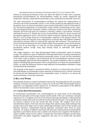 Penrec: A Recommender System For Pension Savings | PDF