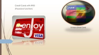 Applications
Credit Cards with RFID
(Paywave function)
Octopus (Smart Card)
 