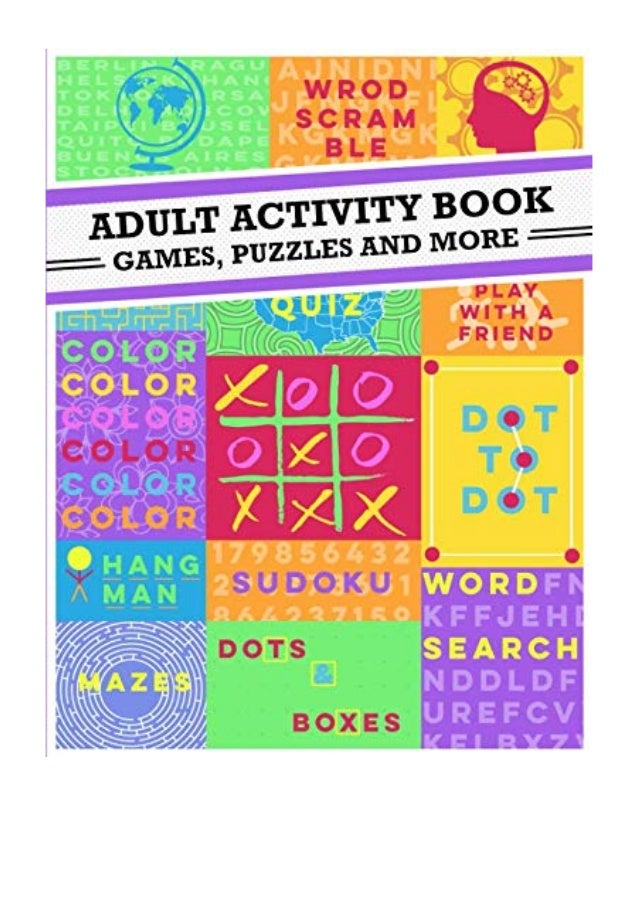 Adult Activity Book Adult Activity Book An Adult Activity Book
