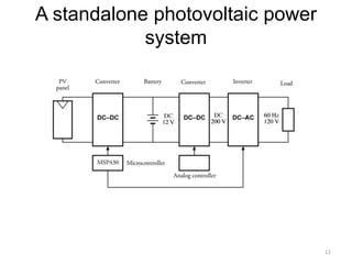 A standalone photovoltaic power
system
12
 