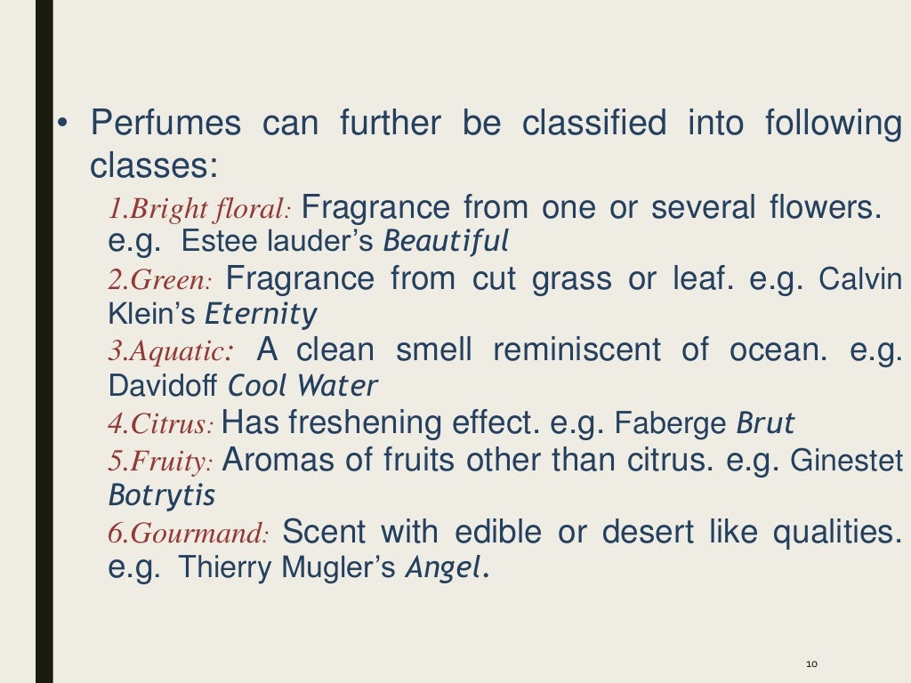 Perfumes Types and their applications