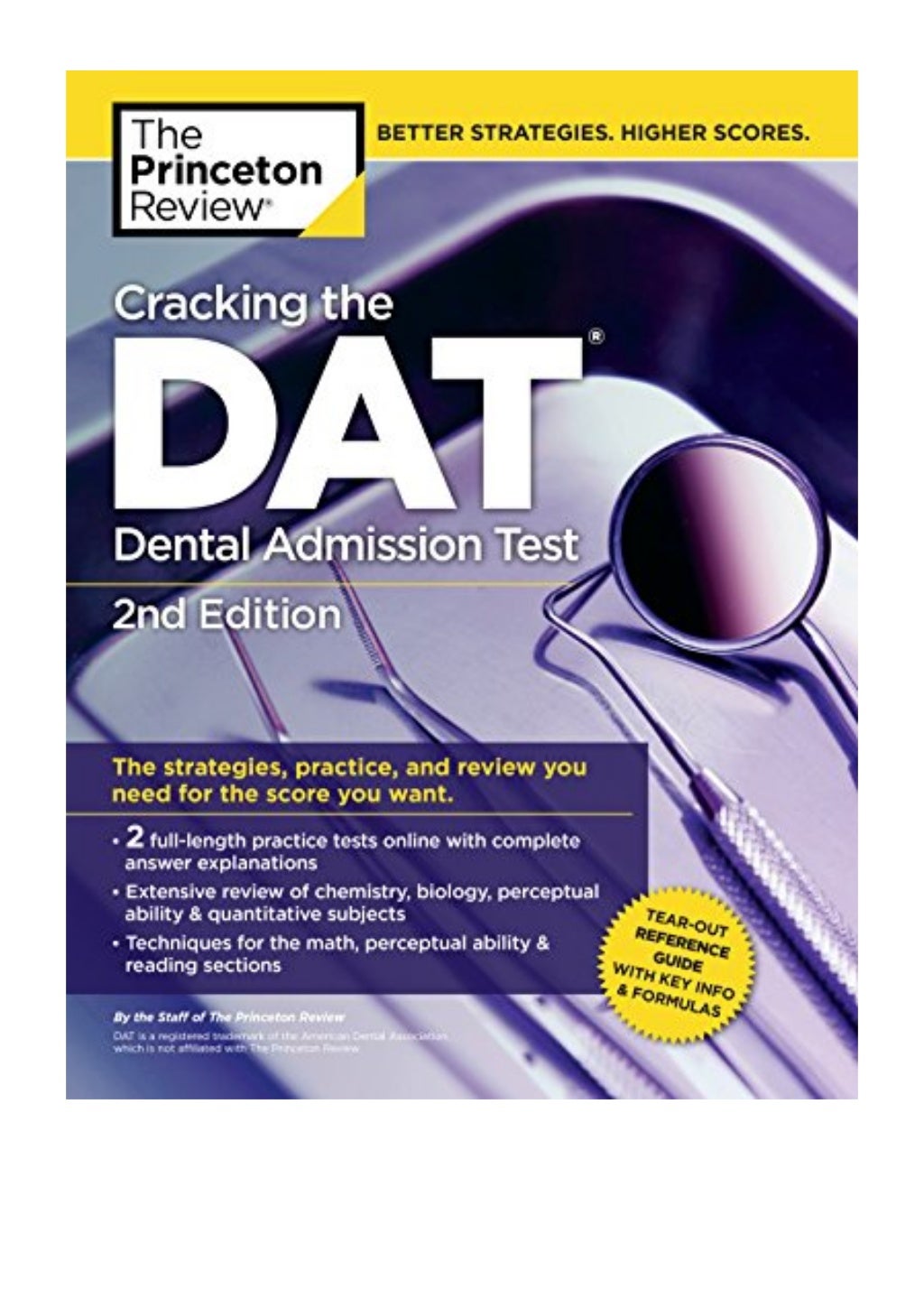 (2018) Cracking the DAT (Dental Admission Test), 2nd Edition (Graduate