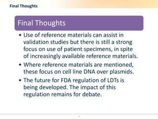 Using reference materials to meet validation & verification ...
