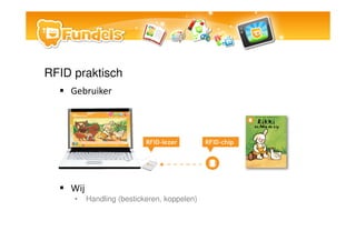 RFID praktisch
    Gebruiker




    Wij
     ?    Handling (bestickeren, koppelen)
 