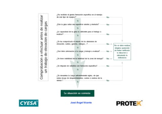 Comprobación a efectuar antes de realizar
                        un trabajo de elevación de cargas




José Ángel Vicente
 
