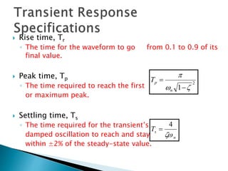 Tr Rise Time Formula Transfer Function 15269202.ppt